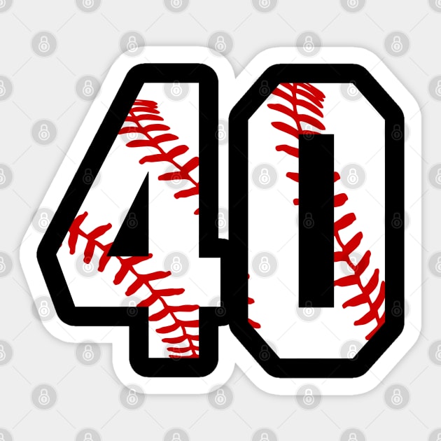 Baseball Number 40 40 Baseball Shirt Jersey Favorite Player